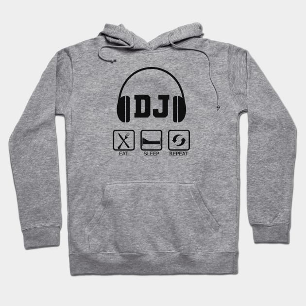 DJ - Eat sleep DJ Repeat Hoodie by KC Happy Shop